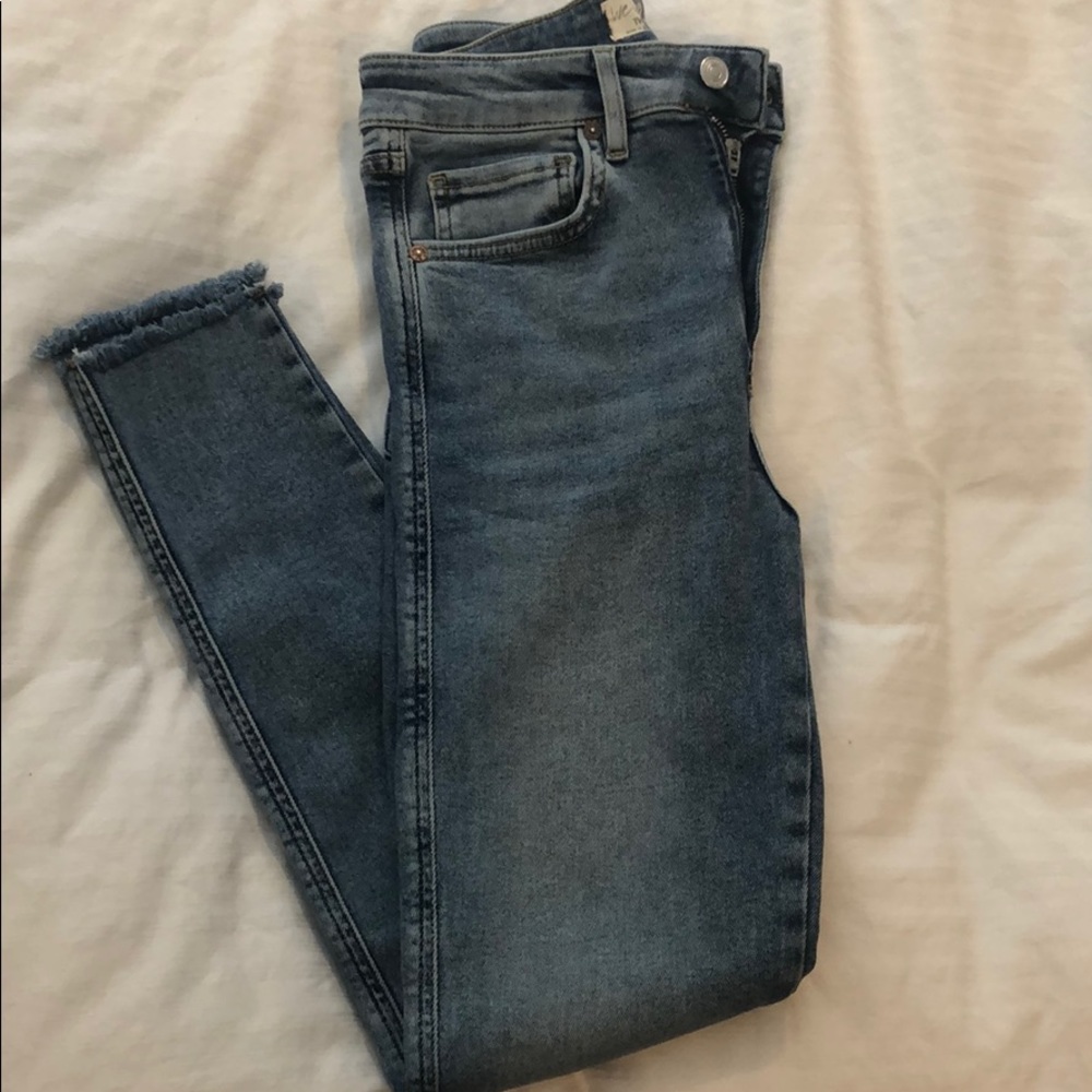 Free People Blue Skinny Jeans